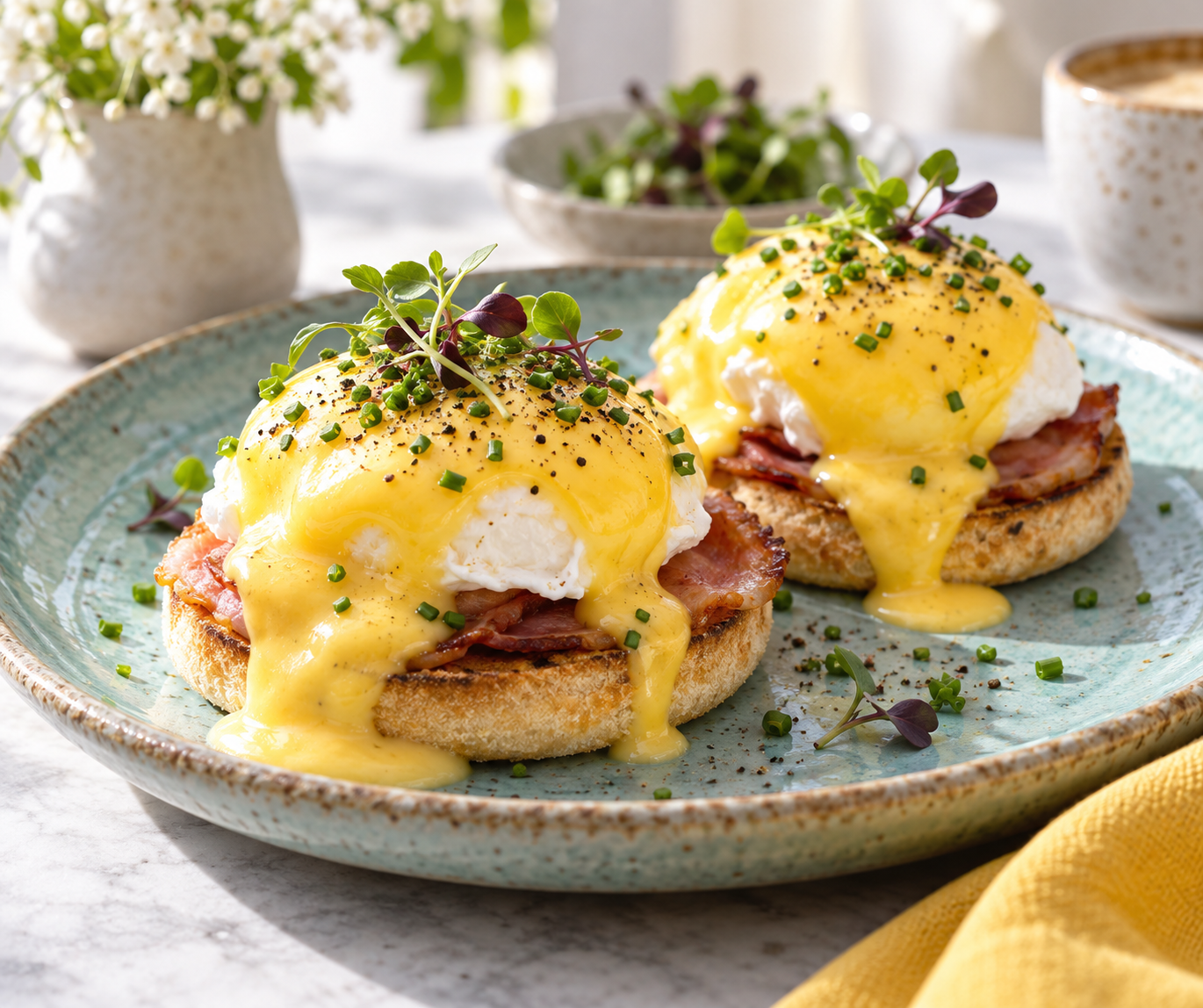 Eggs Benedict közelről